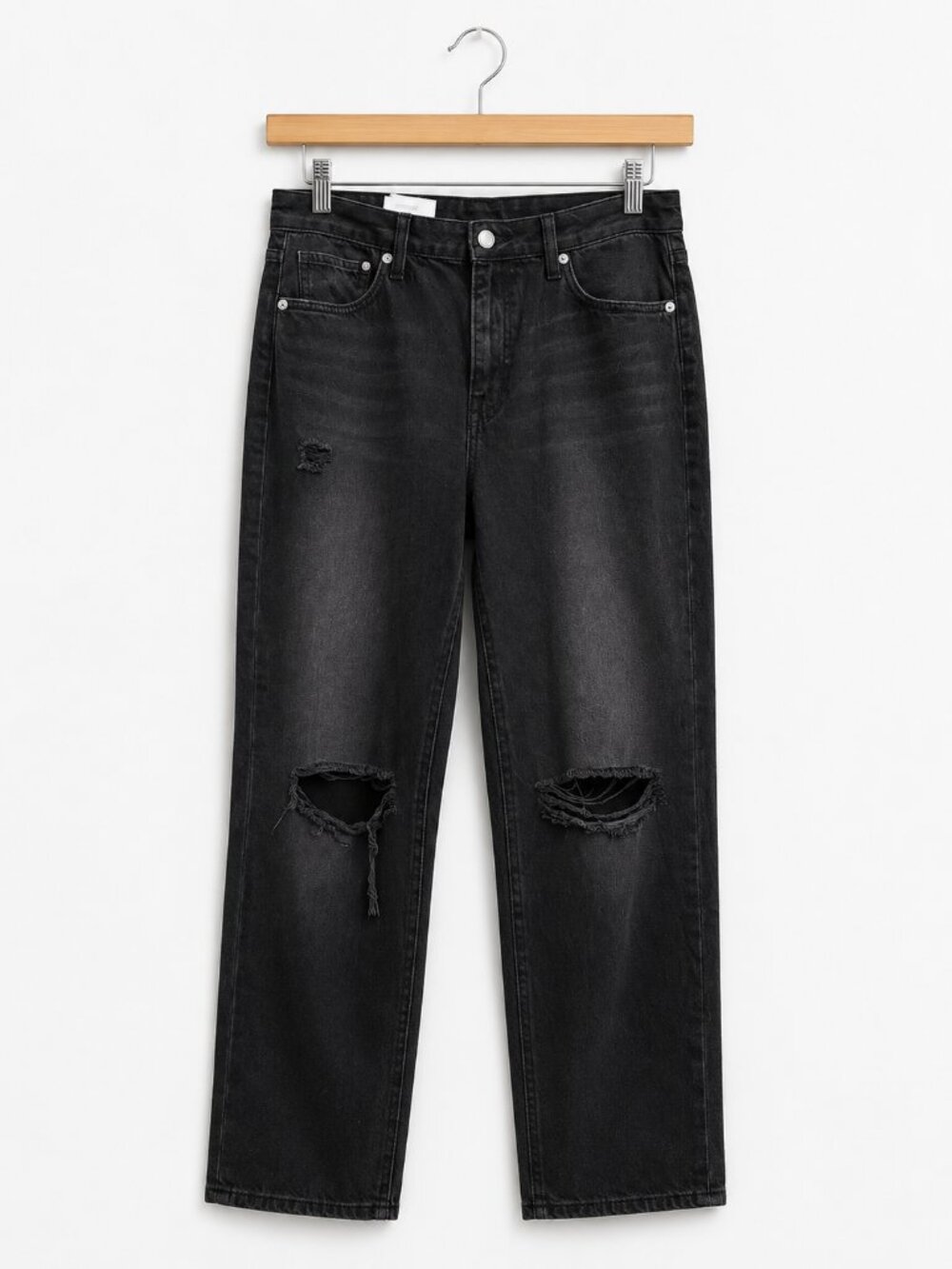 H&M | NWT Ultra High Waist Black Denim Mom Jeans – Women’s Size 14